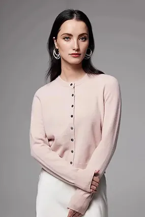 100 Merino Wool Crewneck Cardigan