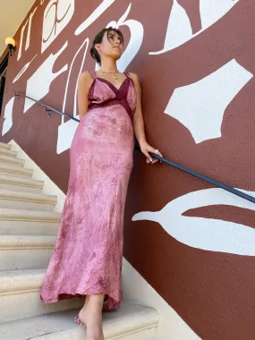 1940's Hand Dyed Satin Slip Dress