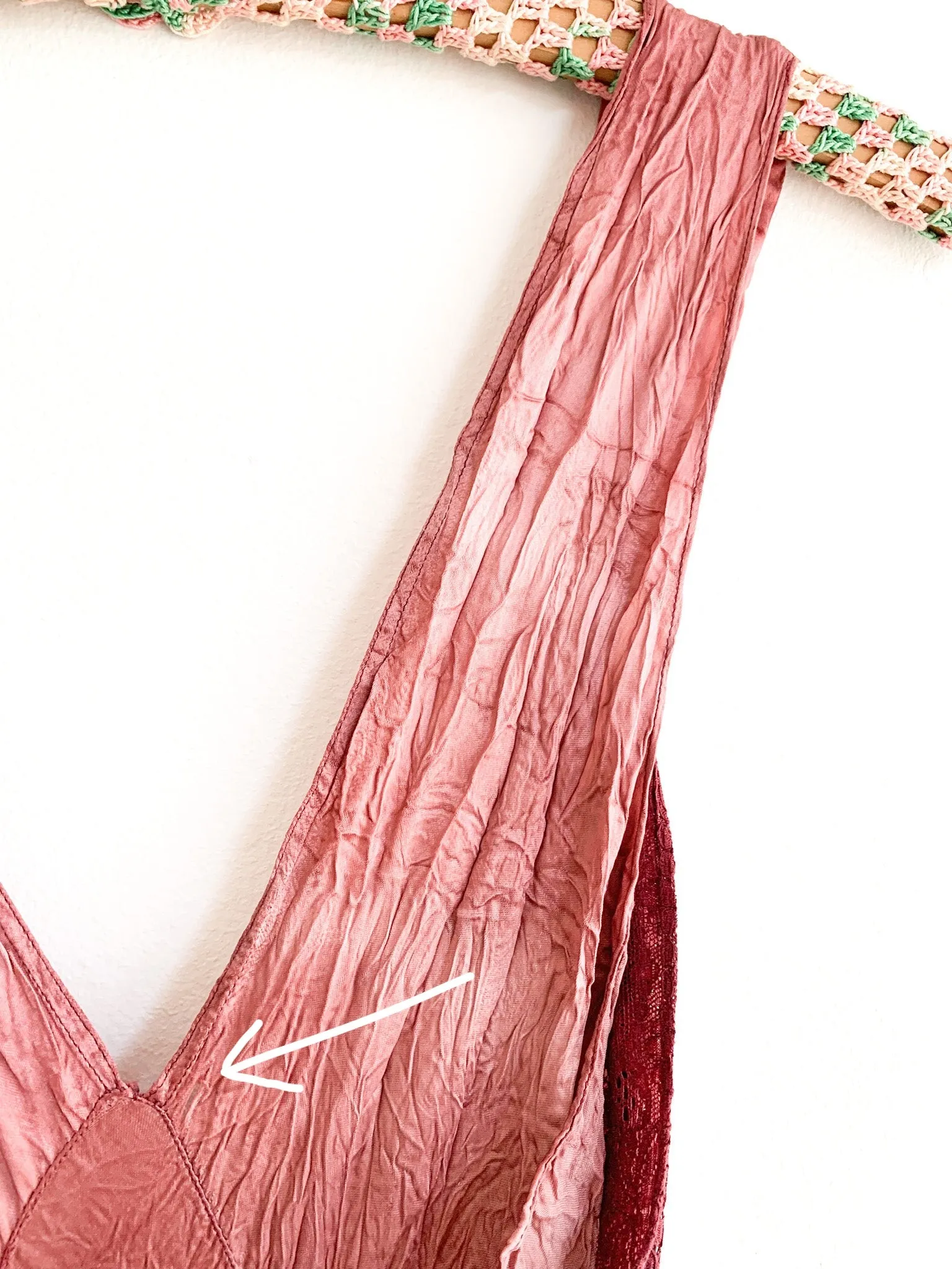 1940's Hand Dyed Satin Slip Dress