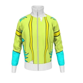 #428 cnl men’s tracksuit jacket lime/gun print