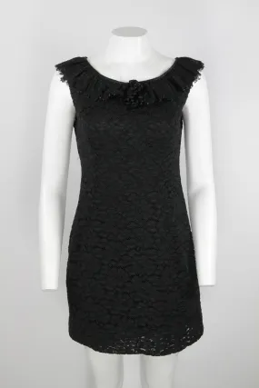 60s Black lace dress - S