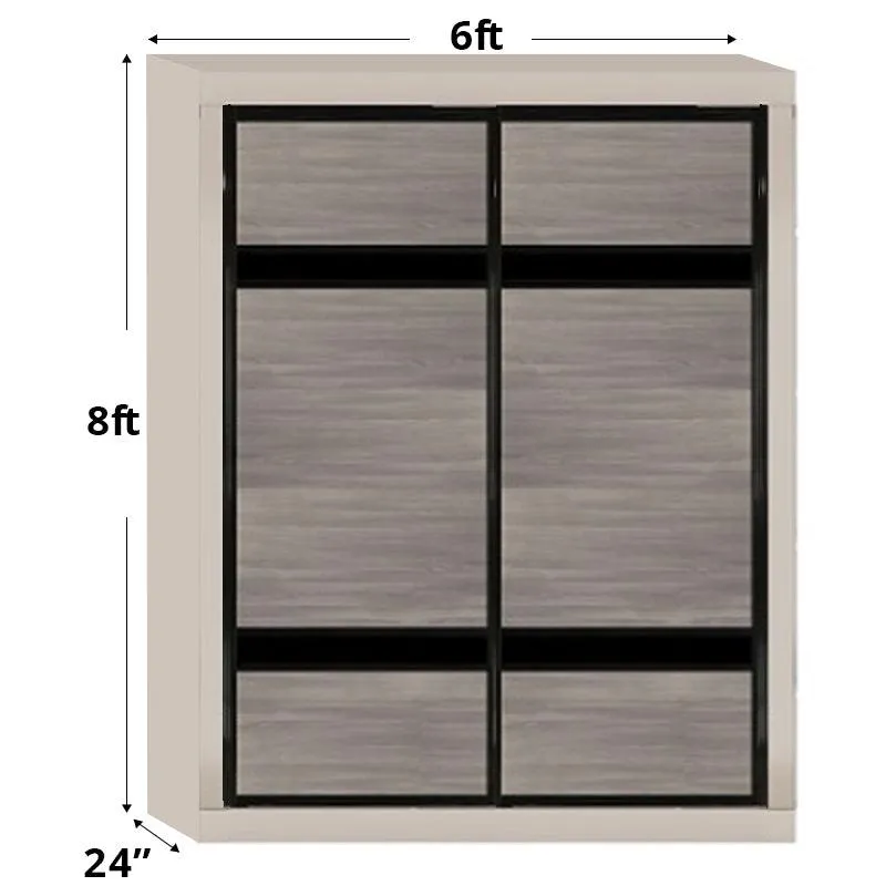 6ftx8ft Sliding Door Wardrobe D2(AG-S8)