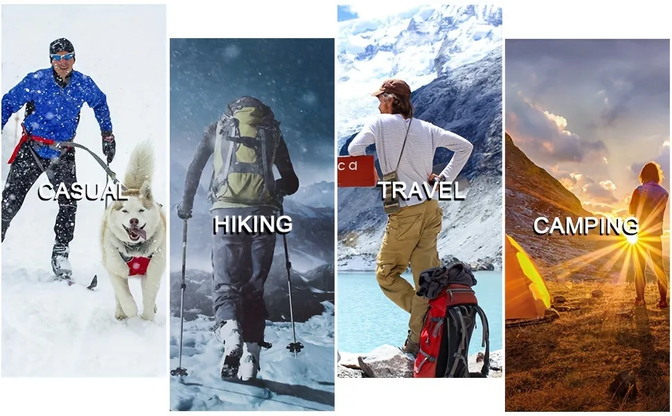 [8 Pockets Fleece Lined Cargo Pants] Men's Fleece Lined Cargo Pants Outdoor Hiking Pants Casual Work Ski Pants With 8 Pockets (No Belt)