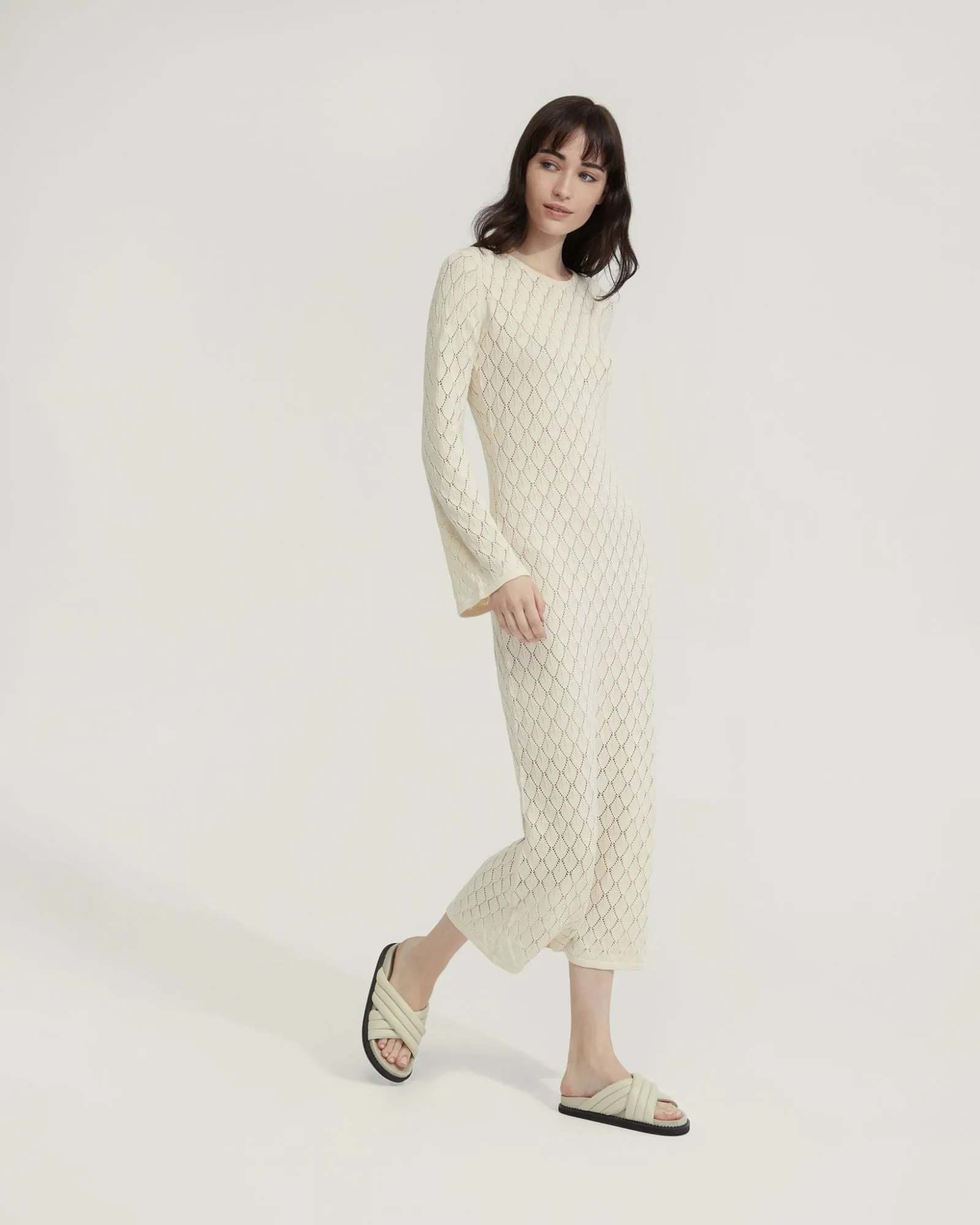 Aime Pointelle Dress With Slip