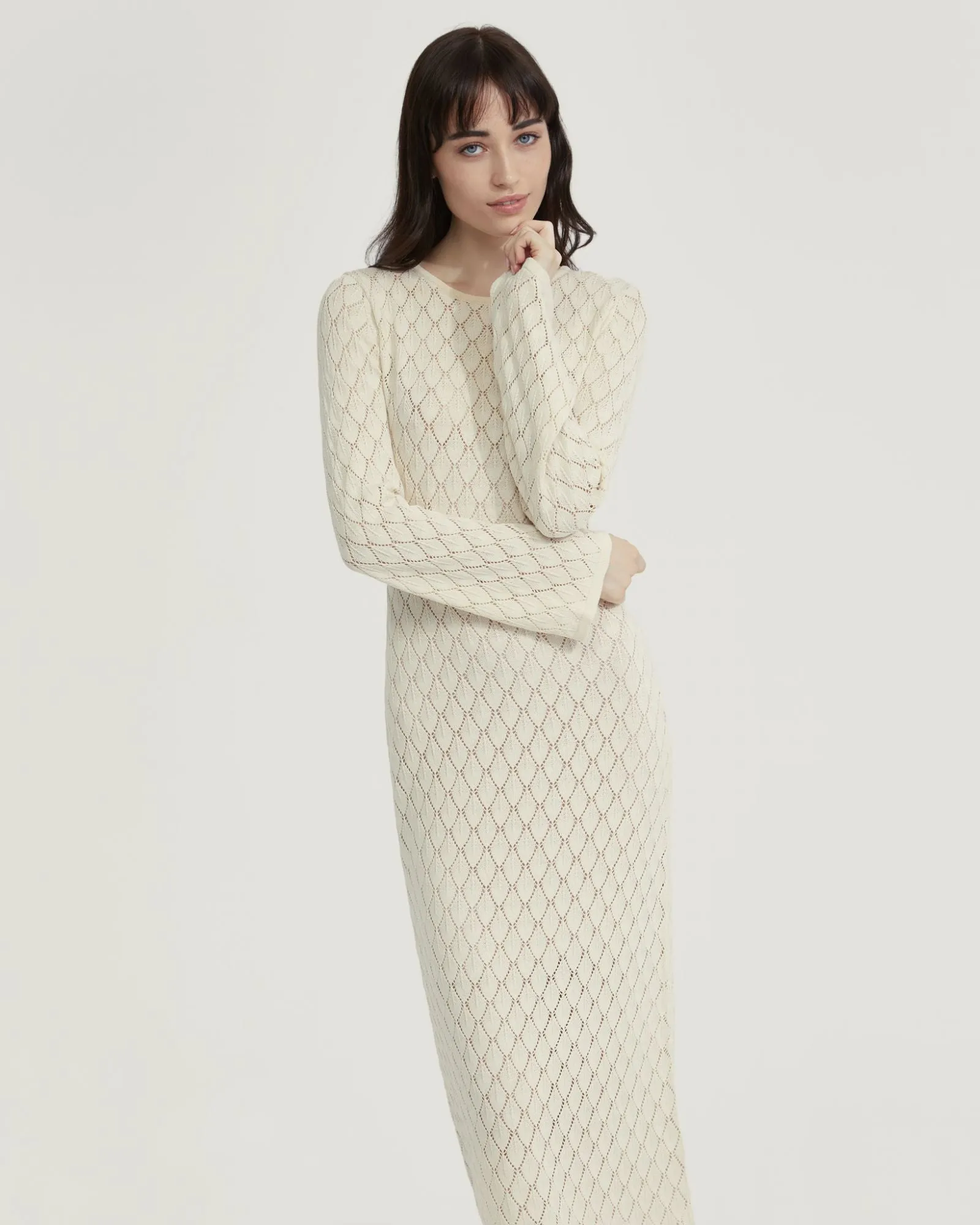 Aime Pointelle Dress With Slip