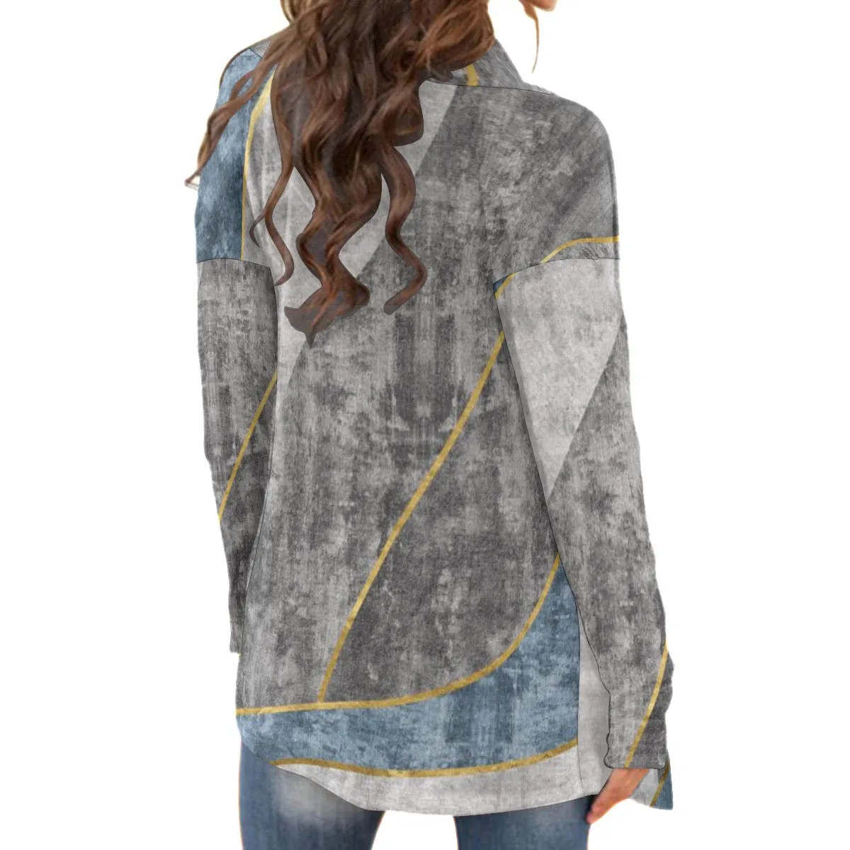 All-Over Print Women's Cardigan With Long Sleeve 185
