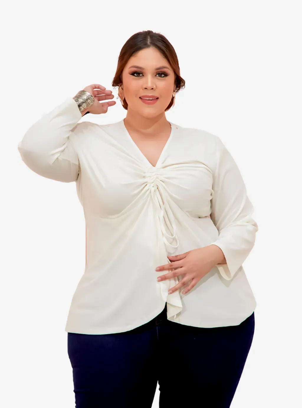 Amelia Ruched Peplum Top