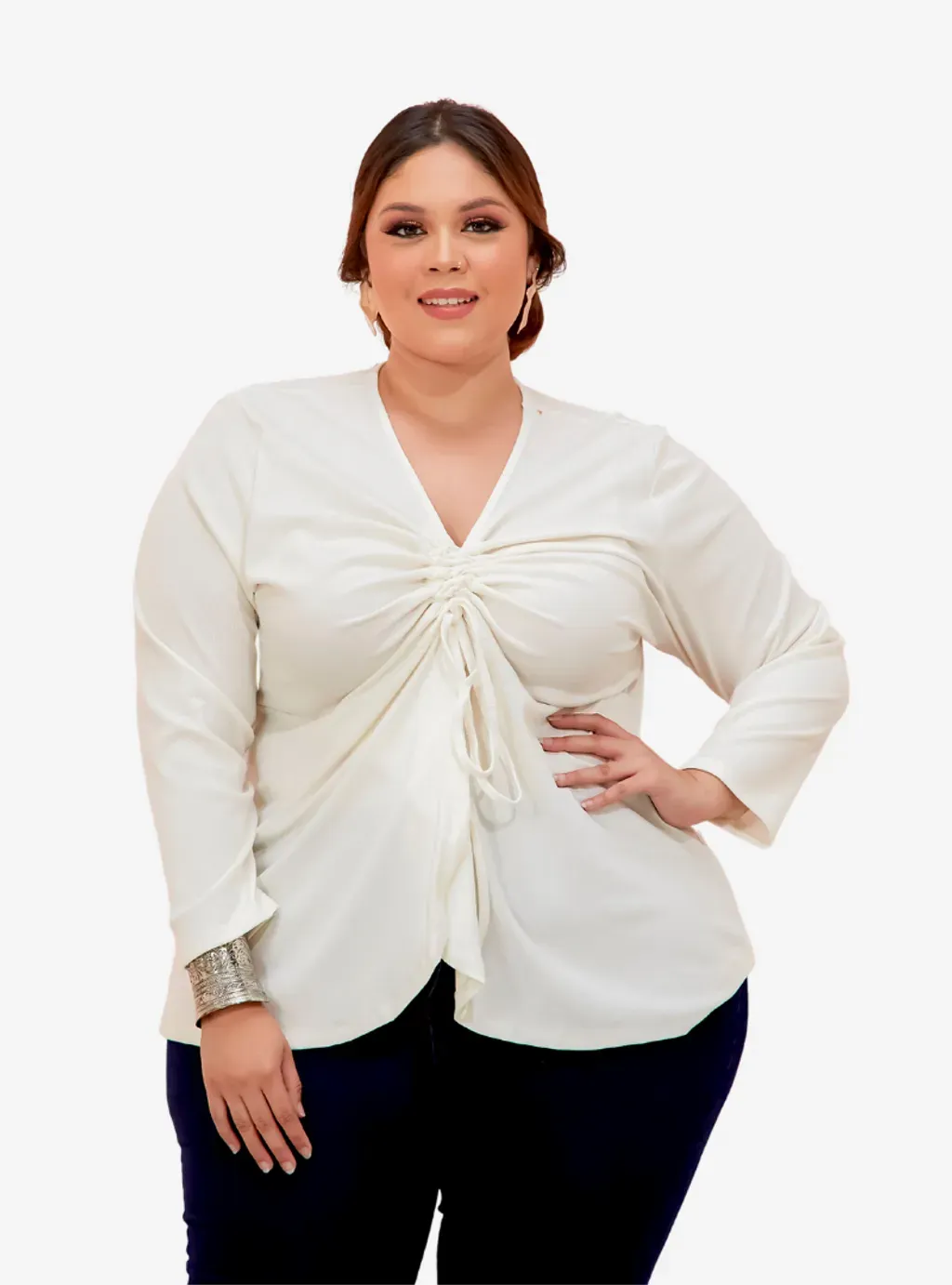 Amelia Ruched Peplum Top
