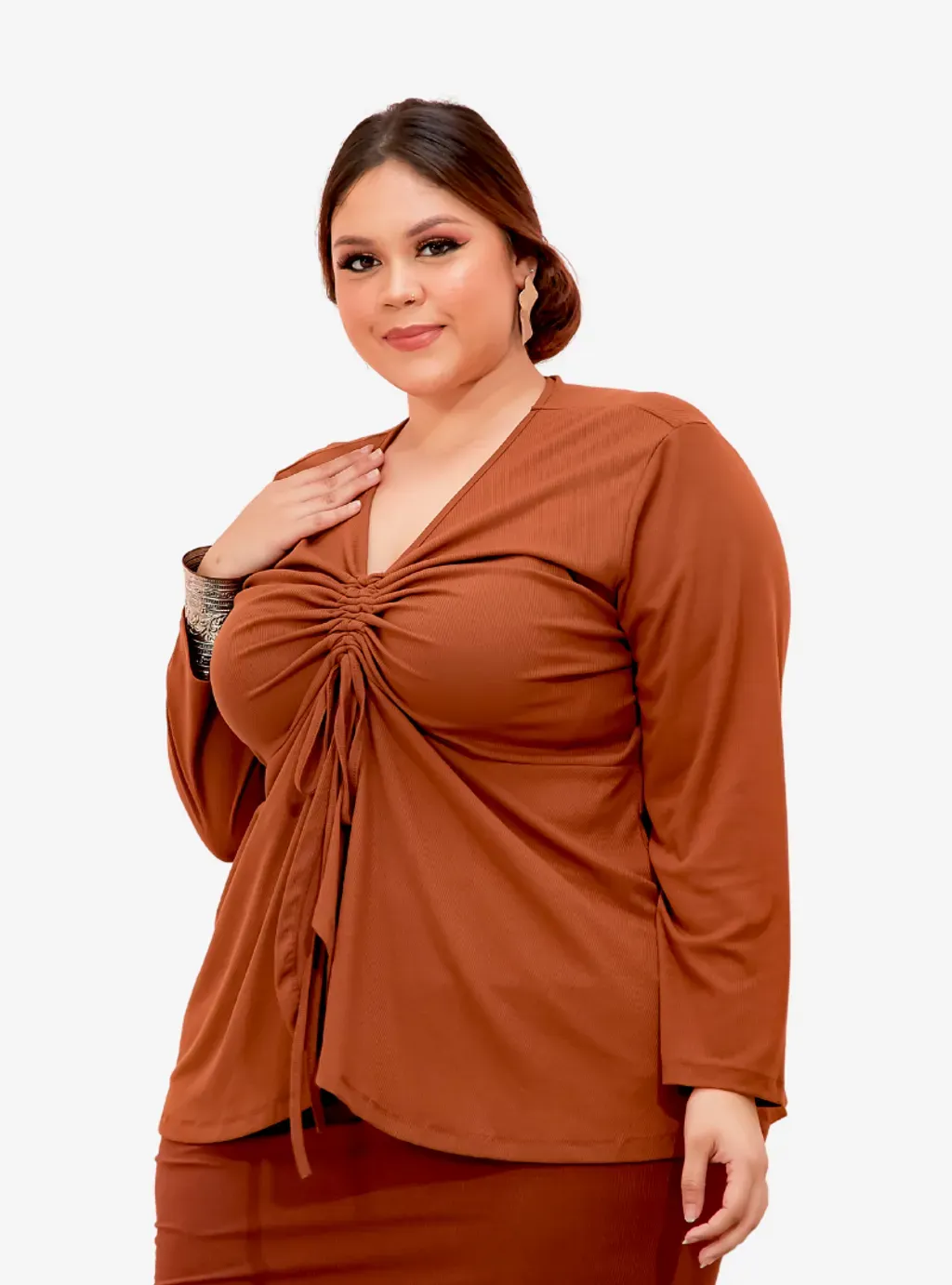 Amelia Ruched Peplum Top