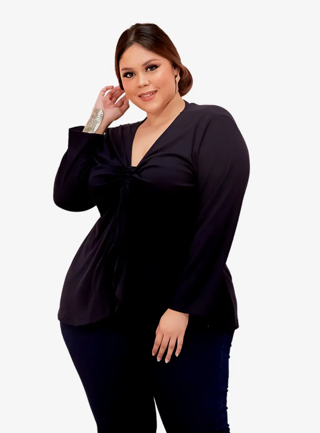 Amelia Ruched Peplum Top
