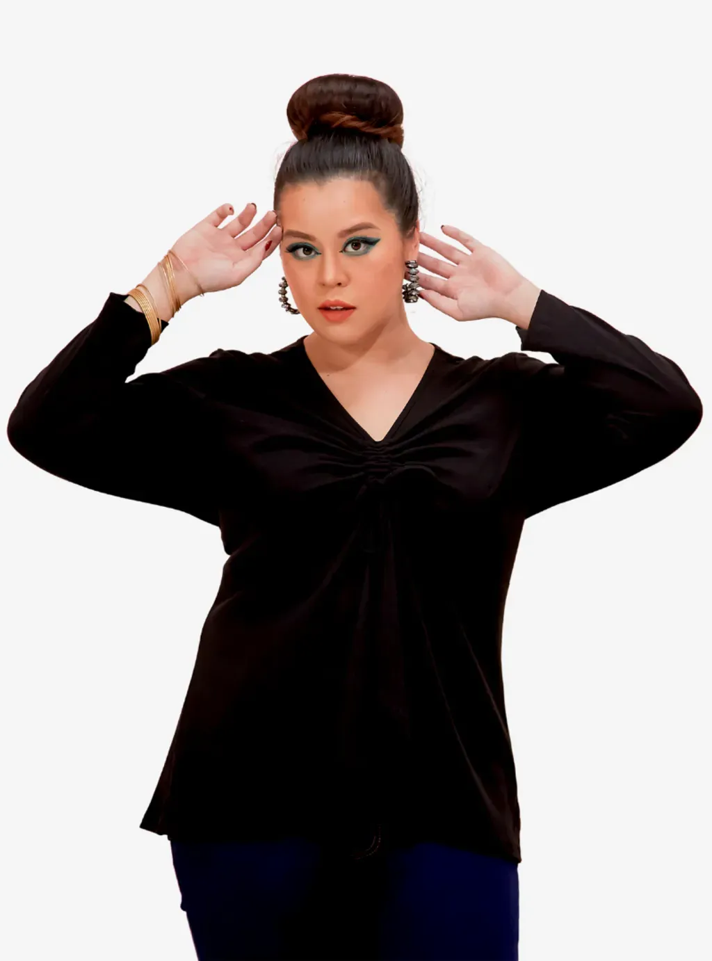 Amelia Ruched Peplum Top