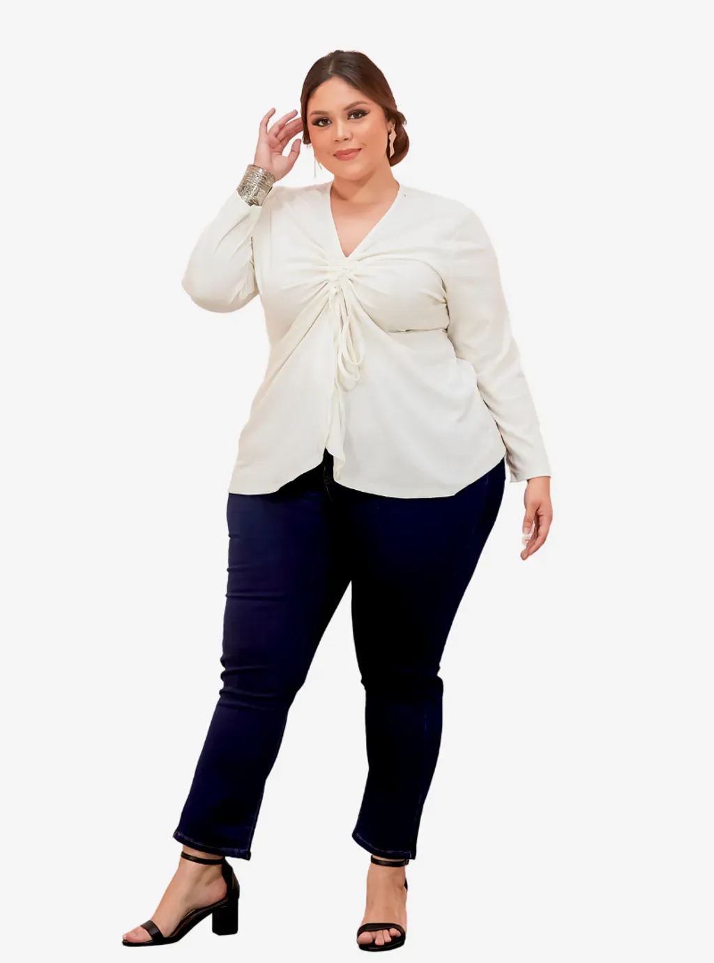 Amelia Ruched Peplum Top
