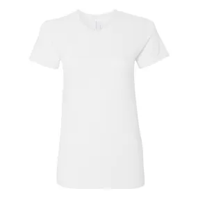 American Apparel Women's White Fine Jersey Short Sleeve T-Shirt