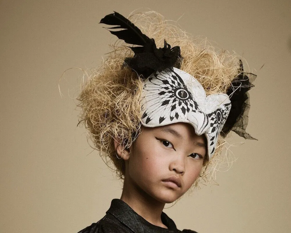 Animalesque Monochrome Owl Headdress