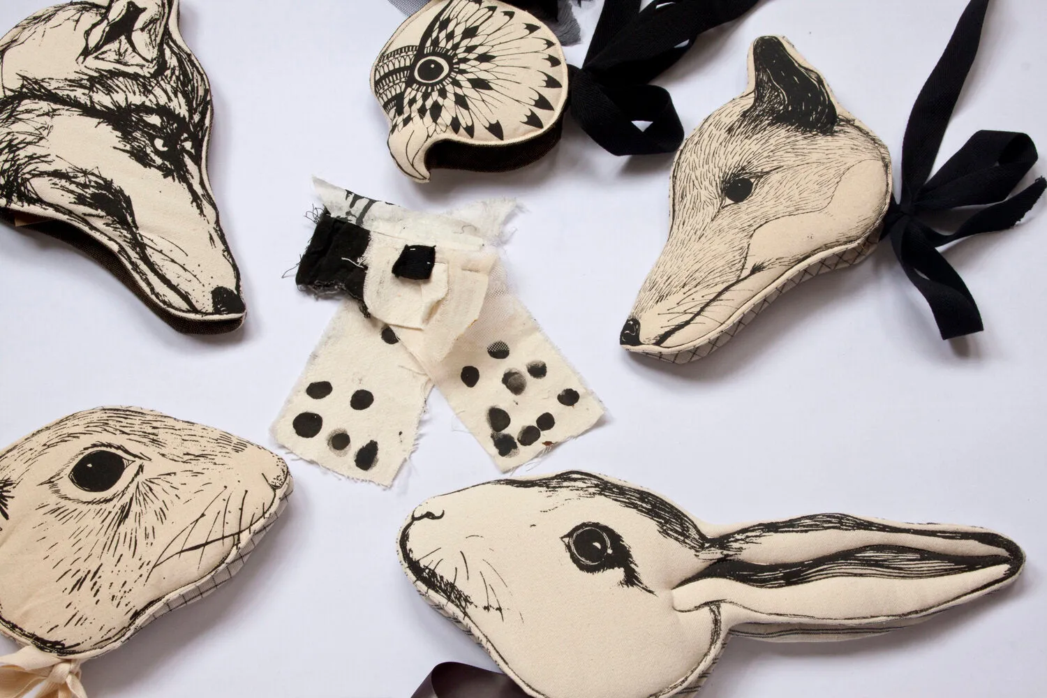 Animalesque Monochrome Rabbit Headdress