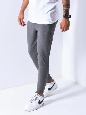 Ankle Pants w/ Chain Accessory - Dark Gray
