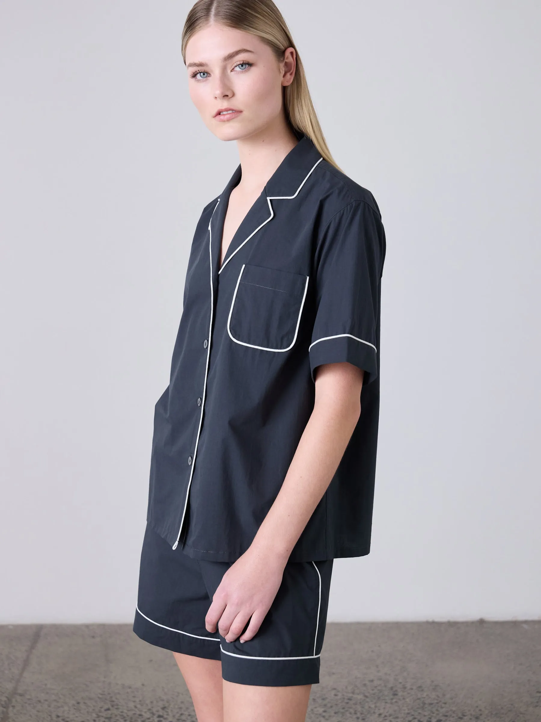 Arabella Short-Sleeve Set - Navy