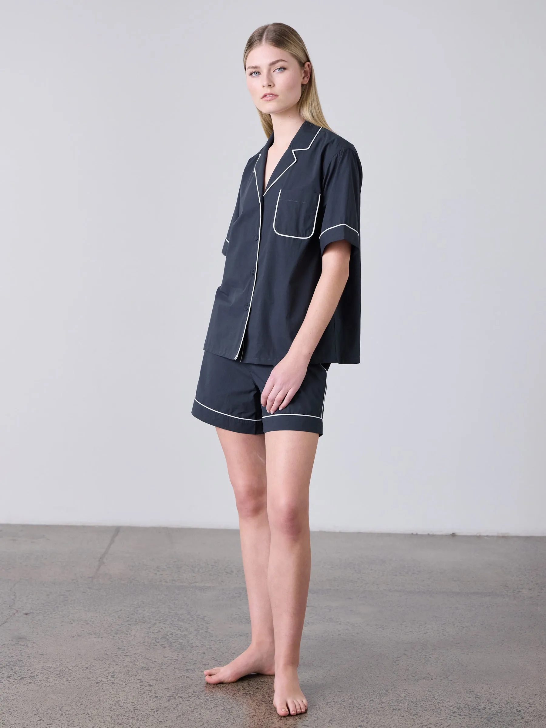 Arabella Short-Sleeve Set - Navy