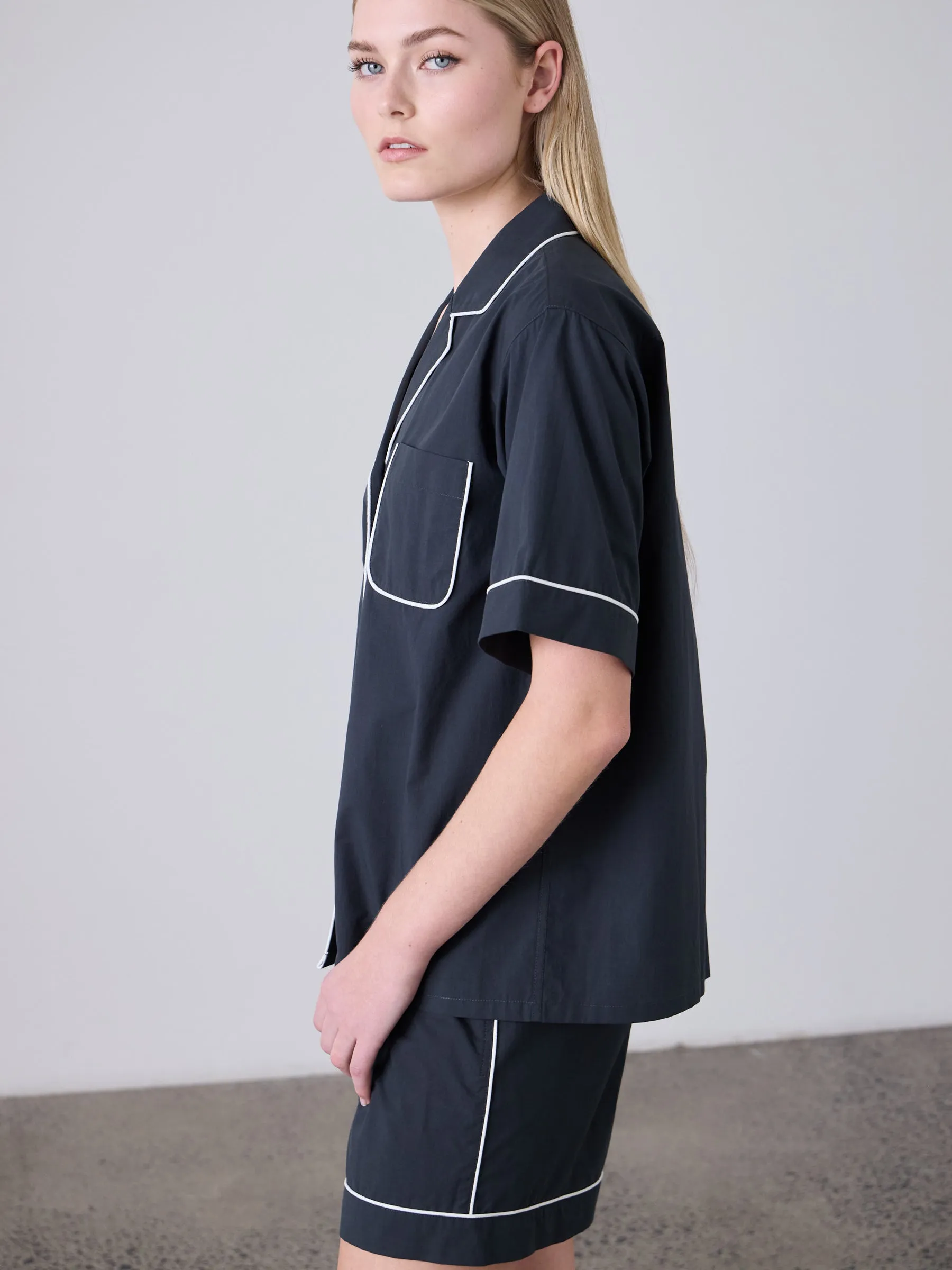 Arabella Short-Sleeve Set - Navy