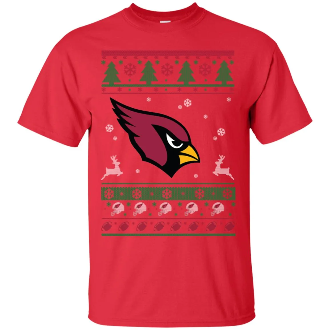 Arizona Cardinals Logo Football Teams Ugly Christmas Sweater Men T-Shirt