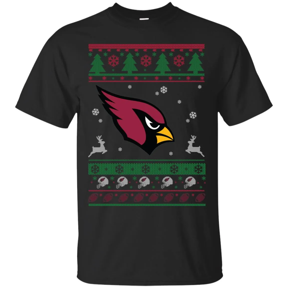 Arizona Cardinals Logo Football Teams Ugly Christmas Sweater Men T-Shirt