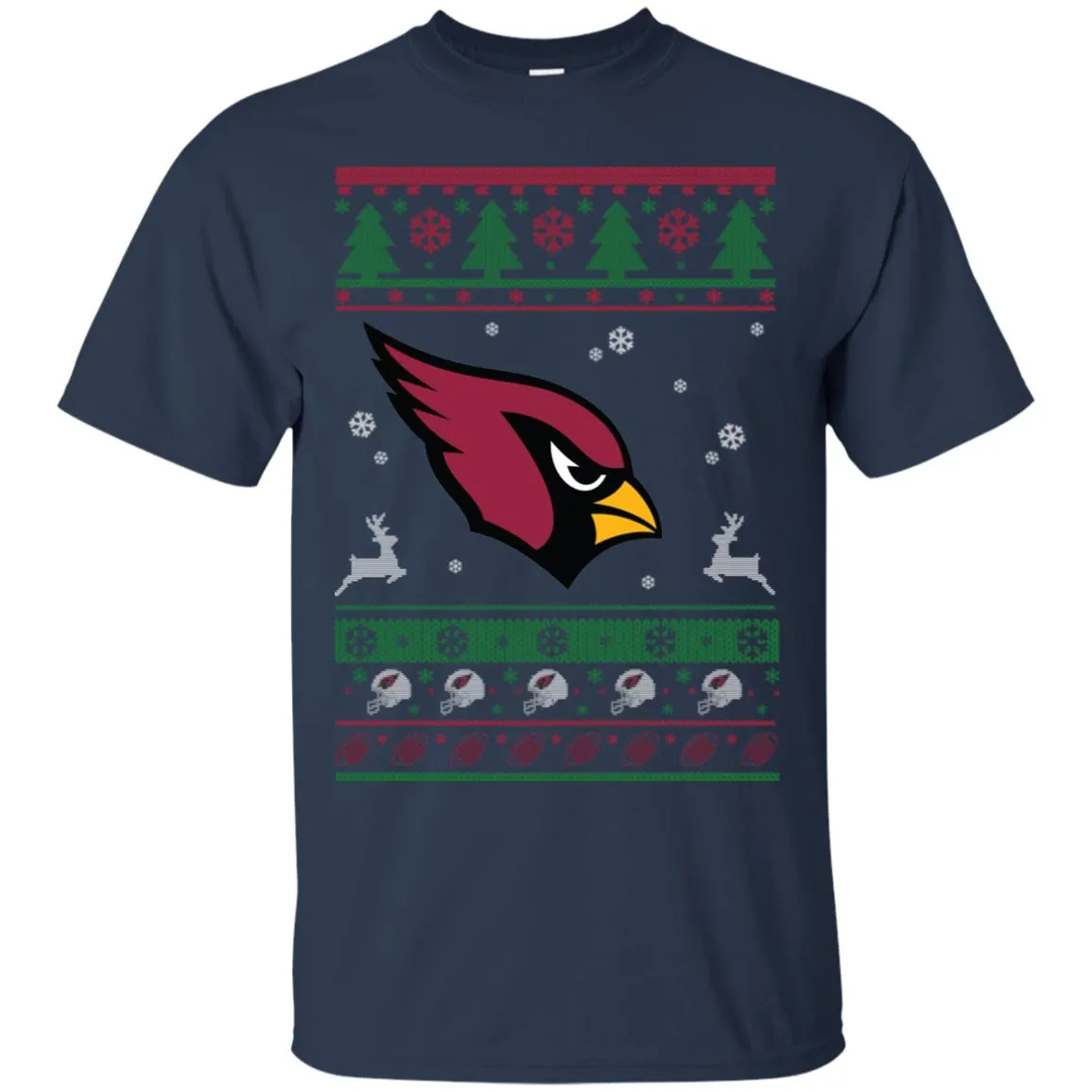 Arizona Cardinals Logo Football Teams Ugly Christmas Sweater Men T-Shirt