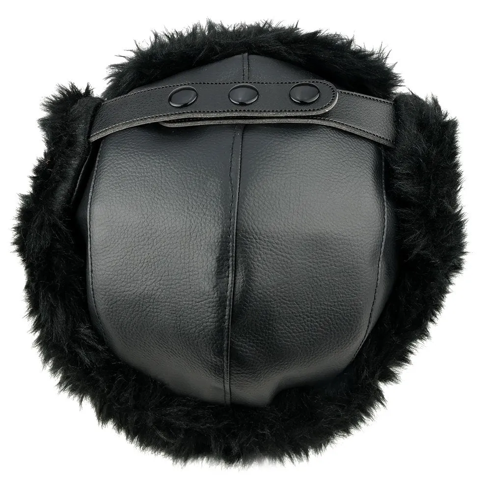 Armycrew Vinyl Fur Trimmed Trooper Hat with Insulated Ear Flaps