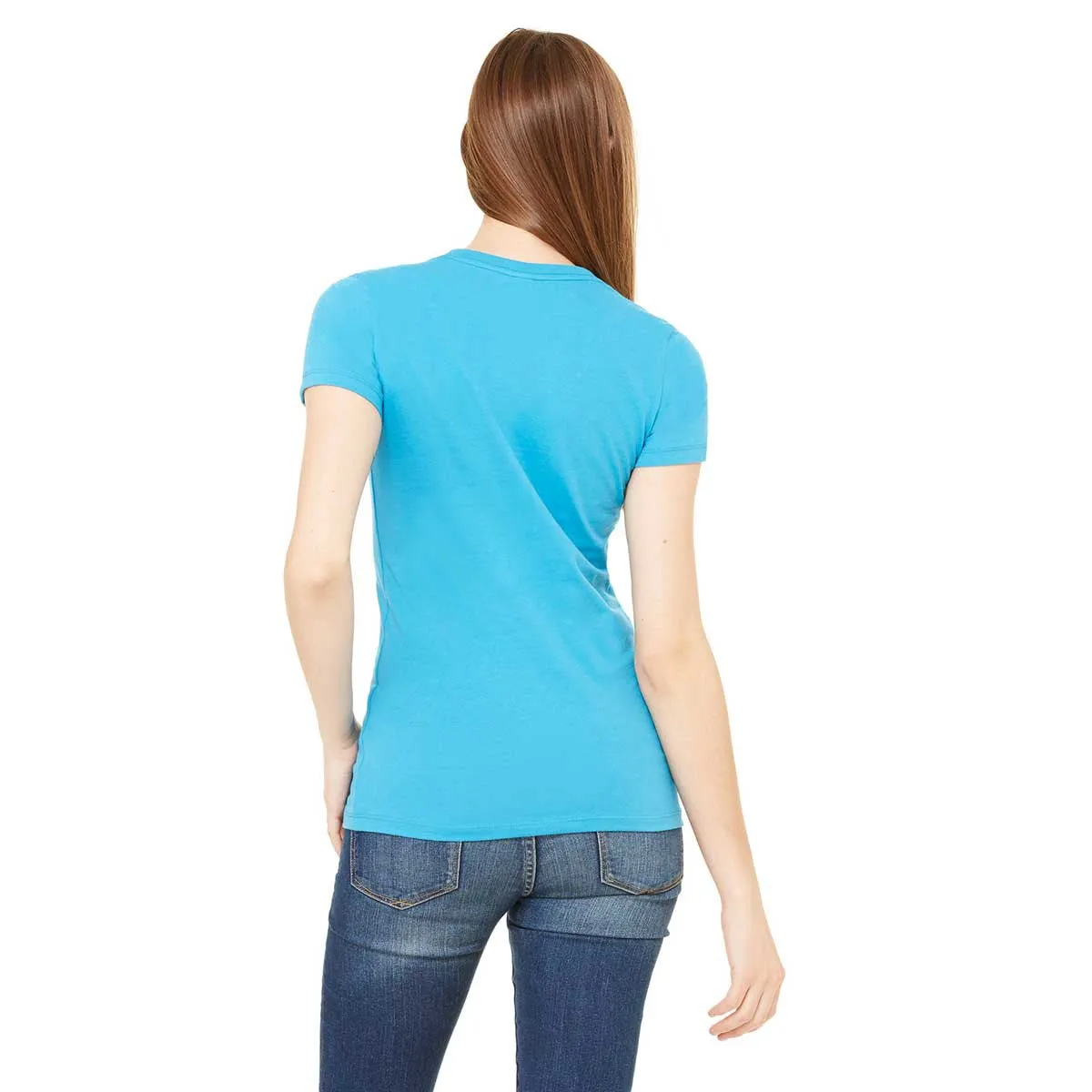 Bella   Canvas Women's Aqua Jersey Short-Sleeve T-Shirt