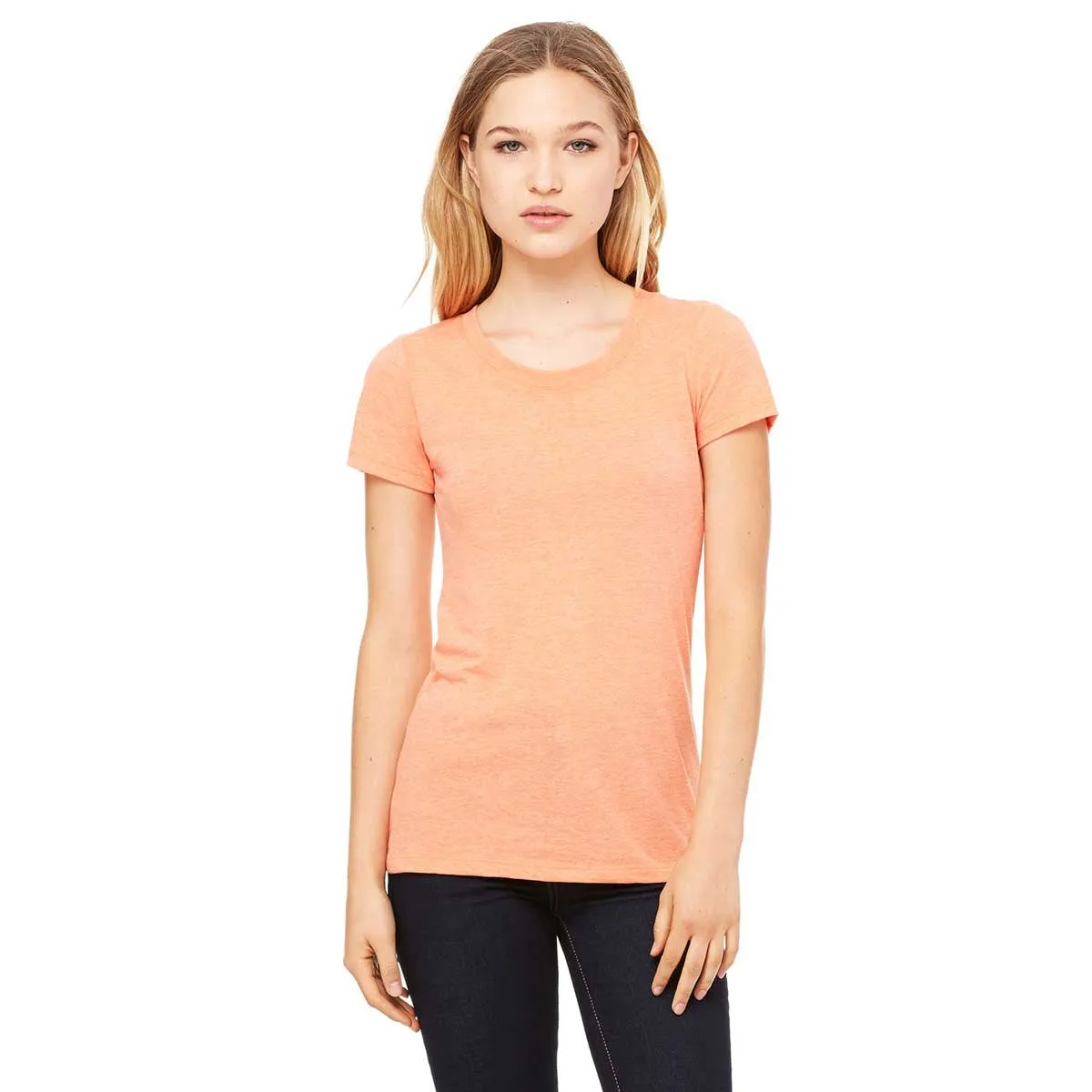 Bella   Canvas Women's Orange Triblend Short-Sleeve T-Shirt