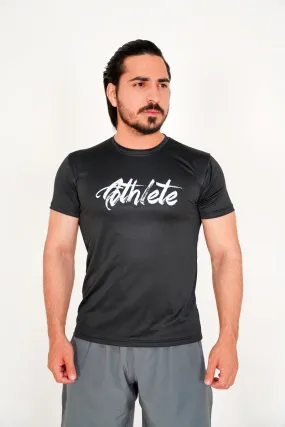 BLACK AND WHITE ATHLETE TEE