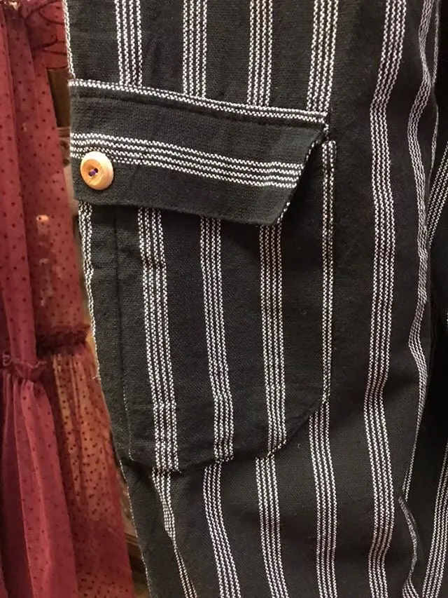 Black Striped Pants