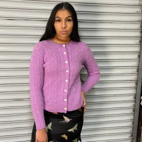 Cable Knit Wool Cardigan