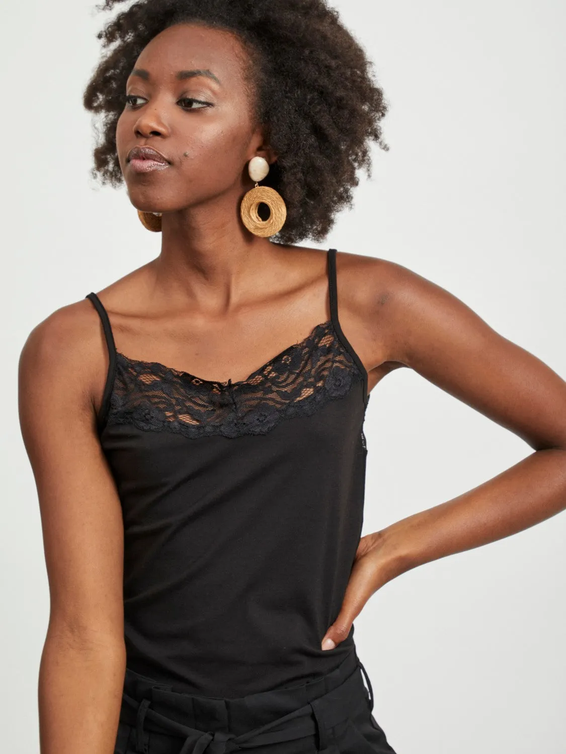 Calissa Lace Cami (Black)