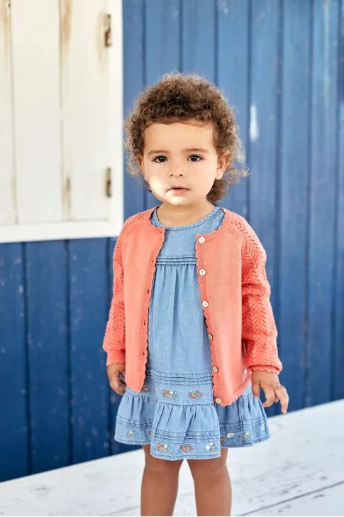 Cardigan - Orangeade cotton knit