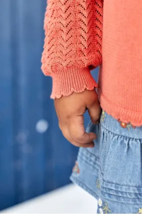Cardigan - Orangeade cotton knit
