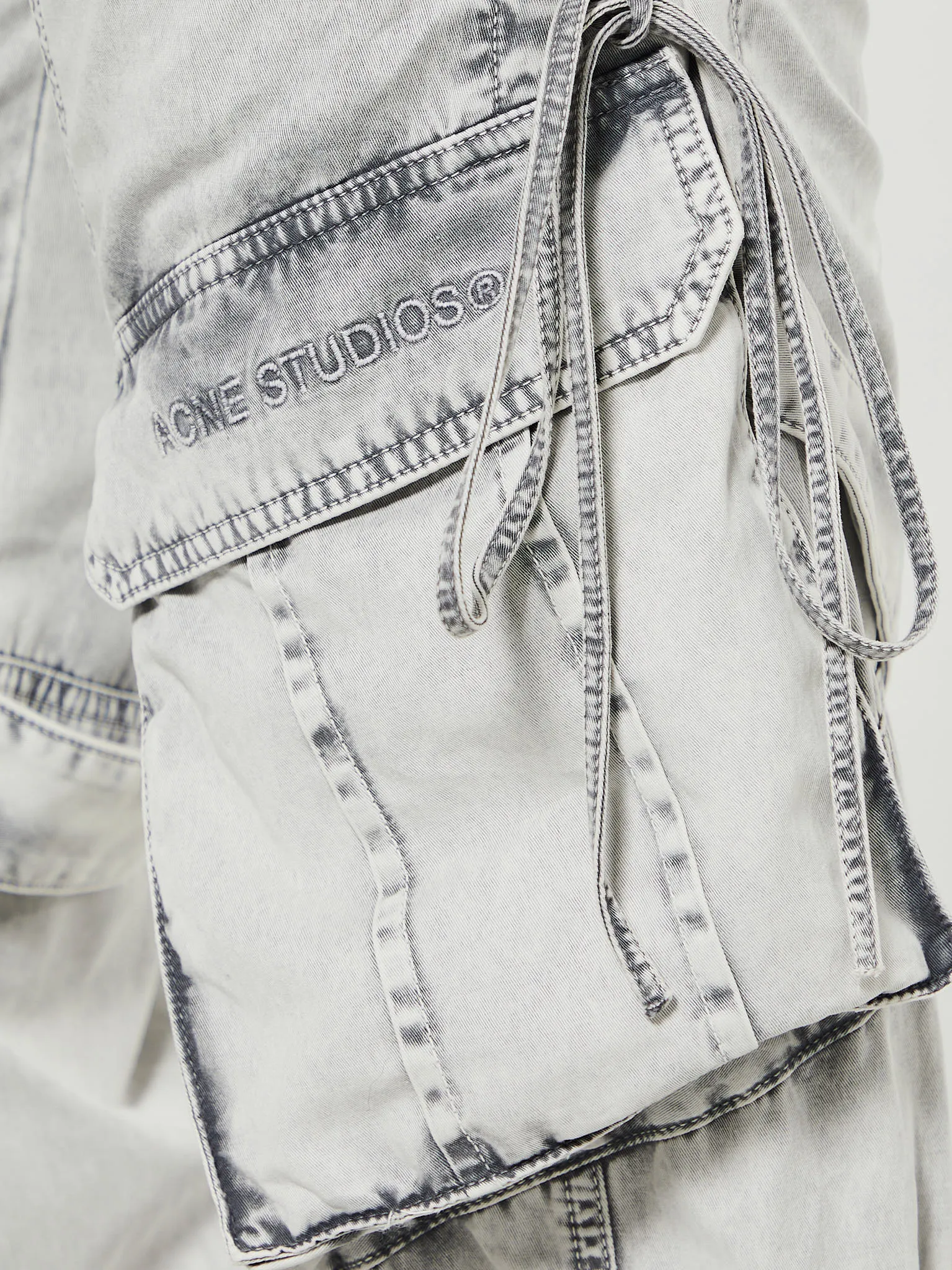 Cargo Twill Trousers in Dusty White