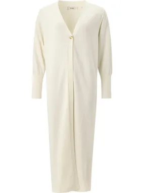 Cashmere Blend Long Cardigan - Offwhite