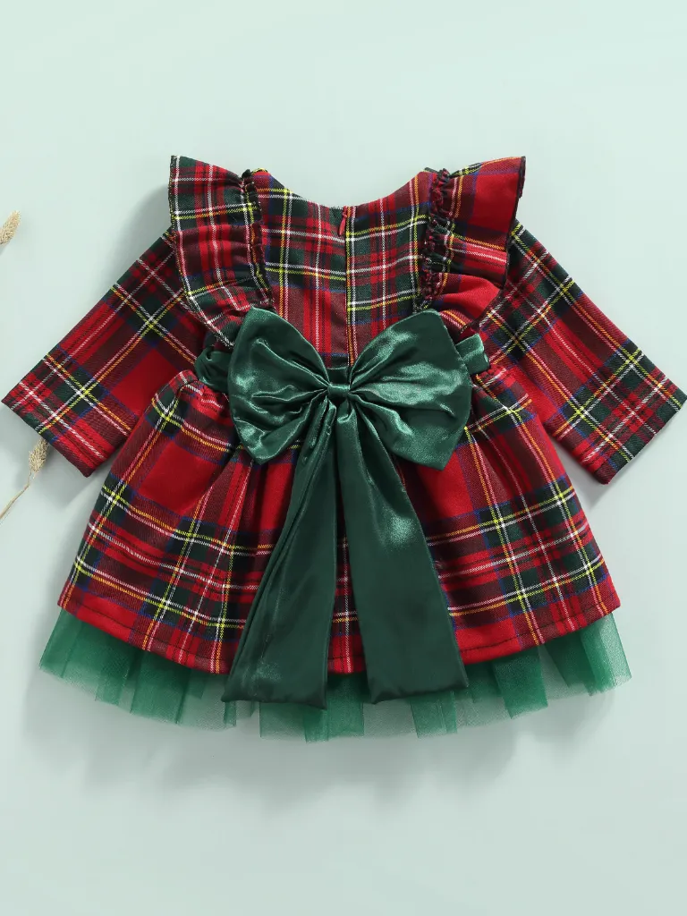 Christmas Wishes Plaid Holiday Dress