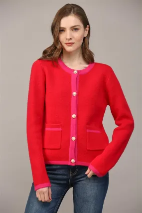 Colorblock Sweater Cardigan