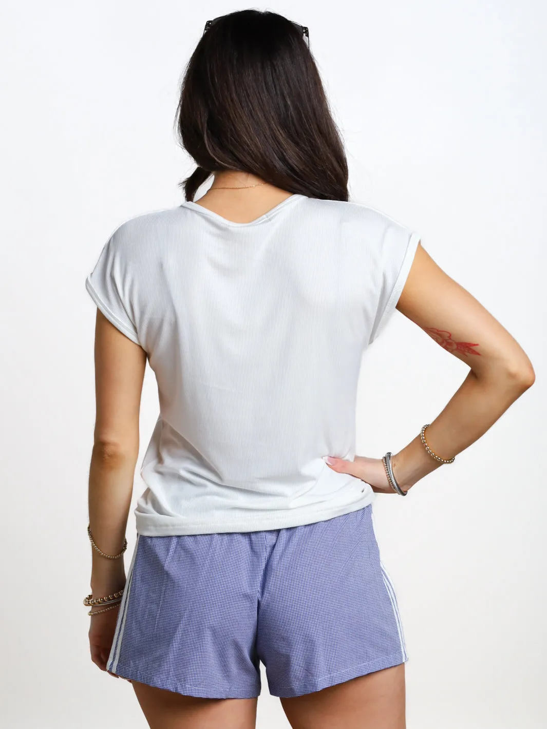Come Find Me Rib Knit Short Sleeve Top