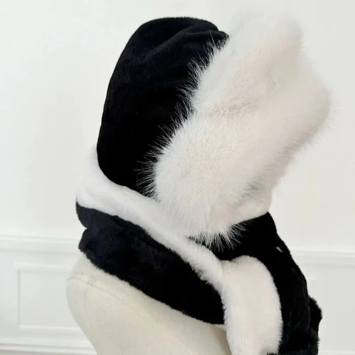 Cozy Velvet Bear Ears Winter Set - Scarf, Gloves, and Hat