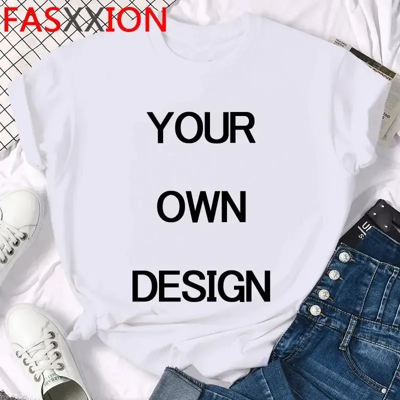 Customized Your Own Design Unisex T Shirt Men Women Custom Your Print Photo Logo T-shirt Couple DIY Graphic Tshirt Male Female