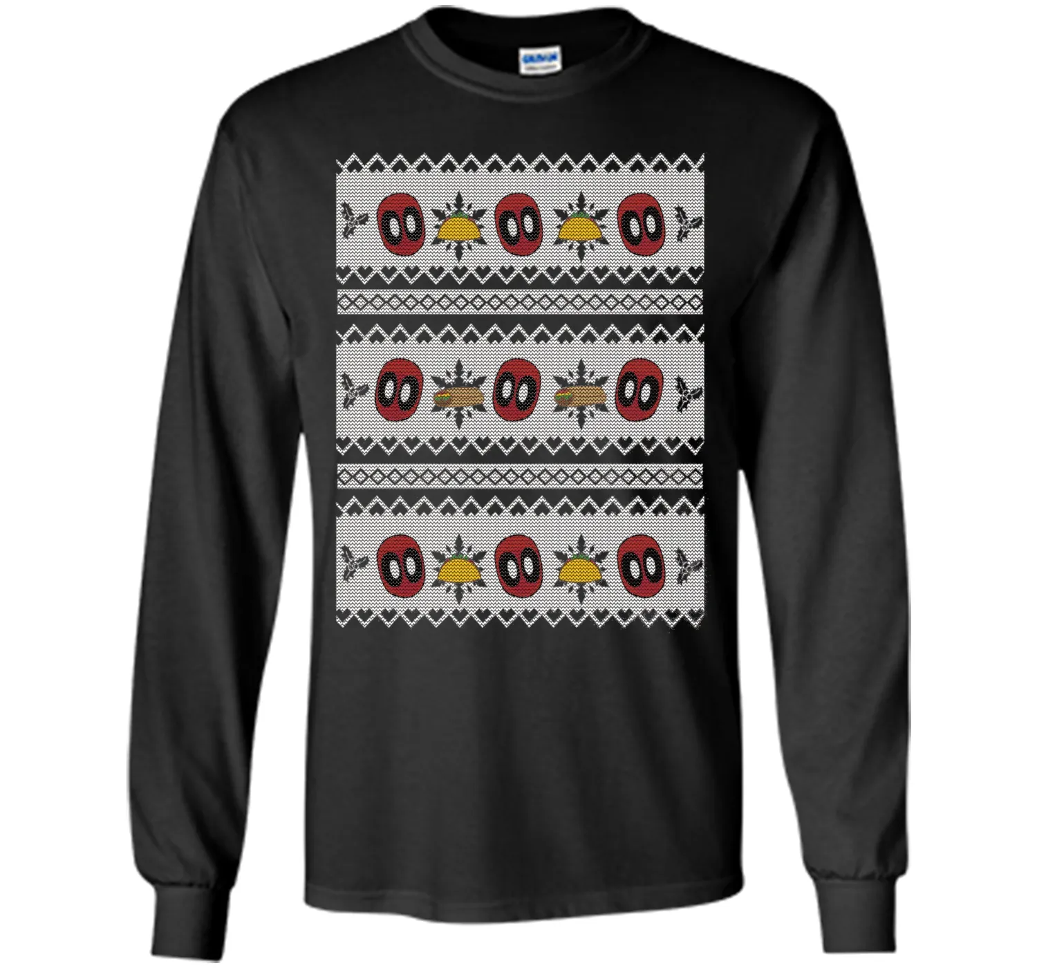 Deadpool Taco Ugly Christmas Sweater Graphic T-Shirt