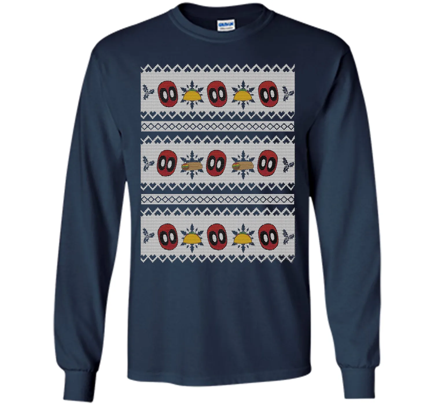Deadpool Taco Ugly Christmas Sweater Graphic T-Shirt