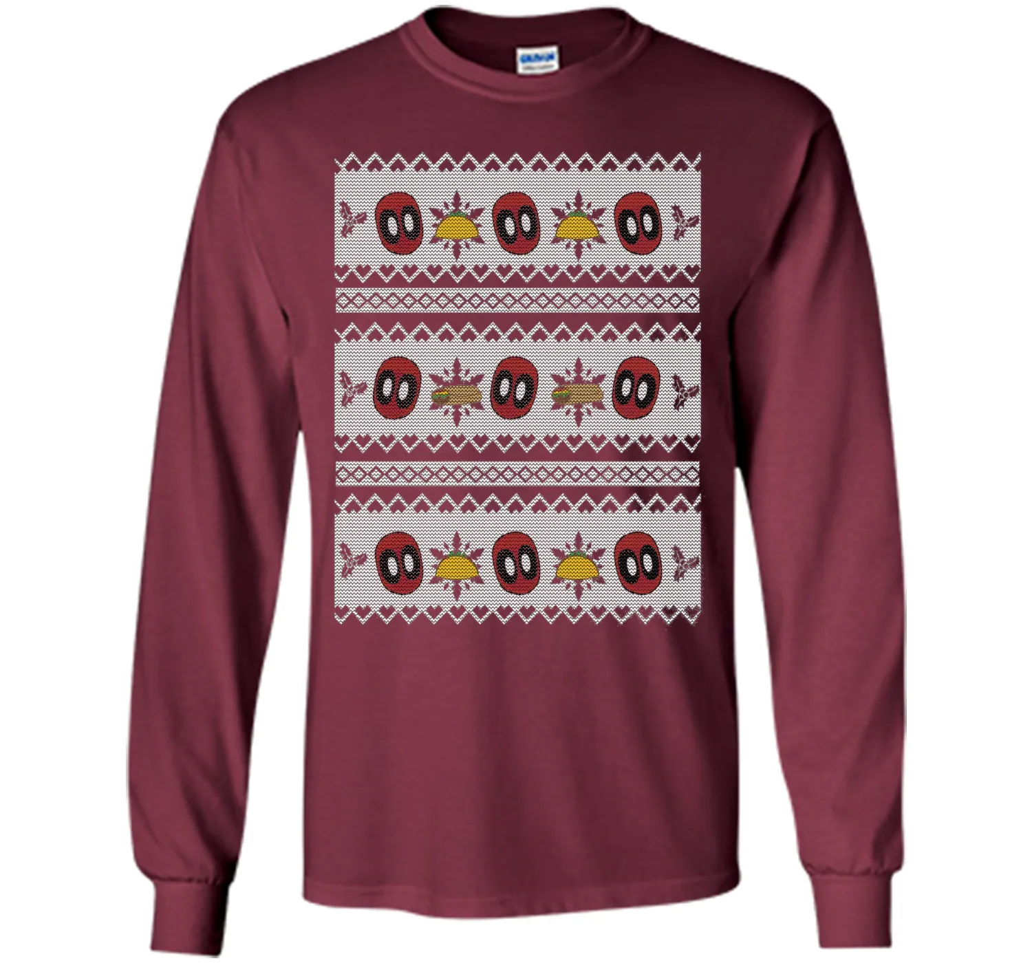 Deadpool Taco Ugly Christmas Sweater Graphic T-Shirt
