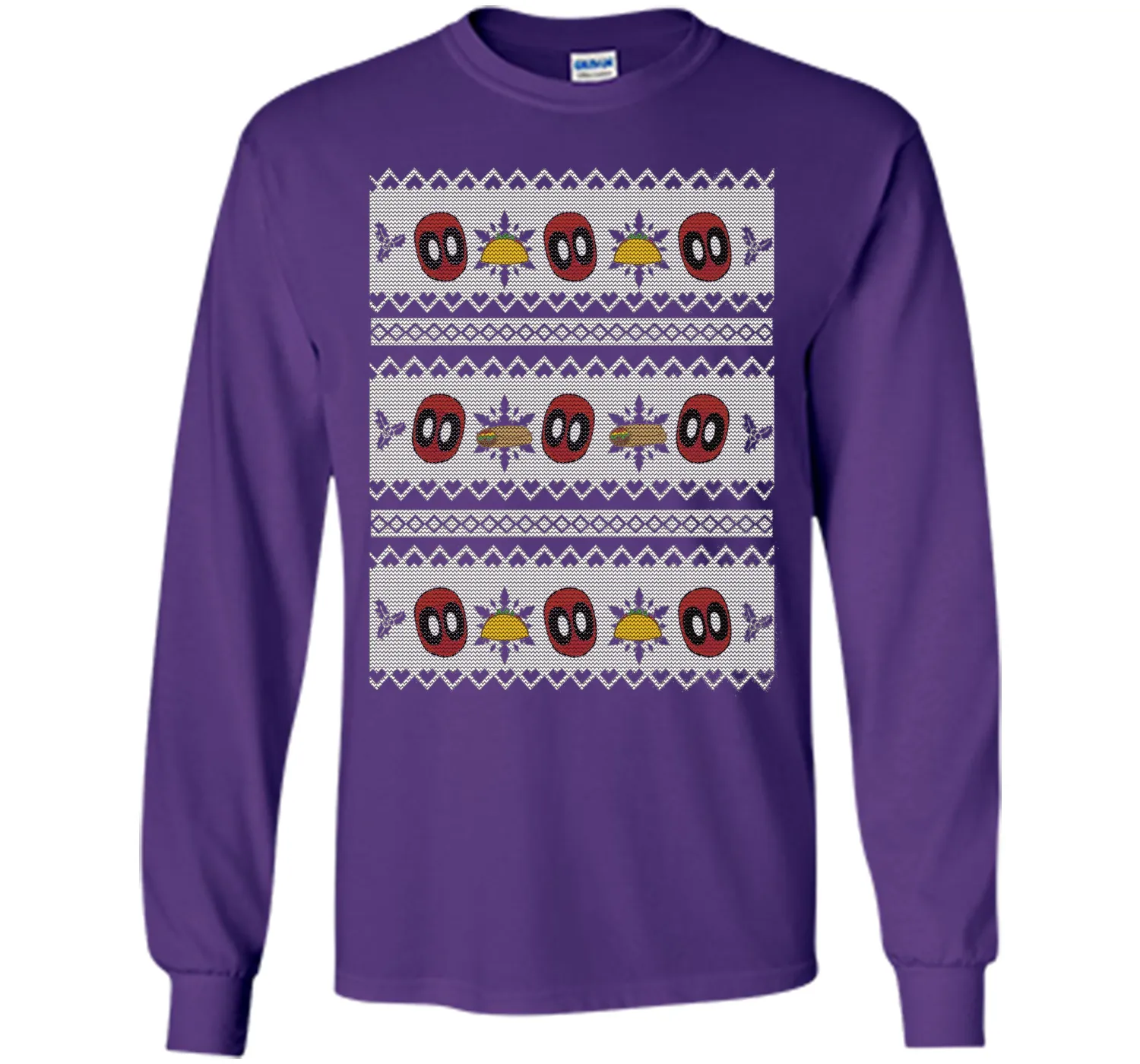 Deadpool Taco Ugly Christmas Sweater Graphic T-Shirt