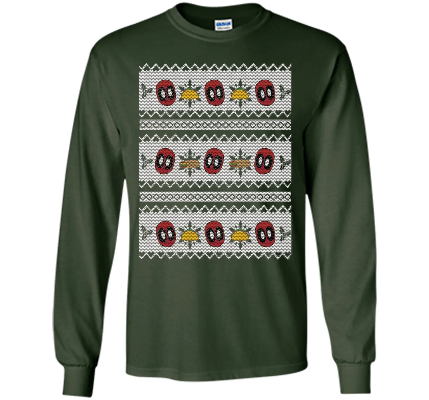 Deadpool Taco Ugly Christmas Sweater Graphic T-Shirt