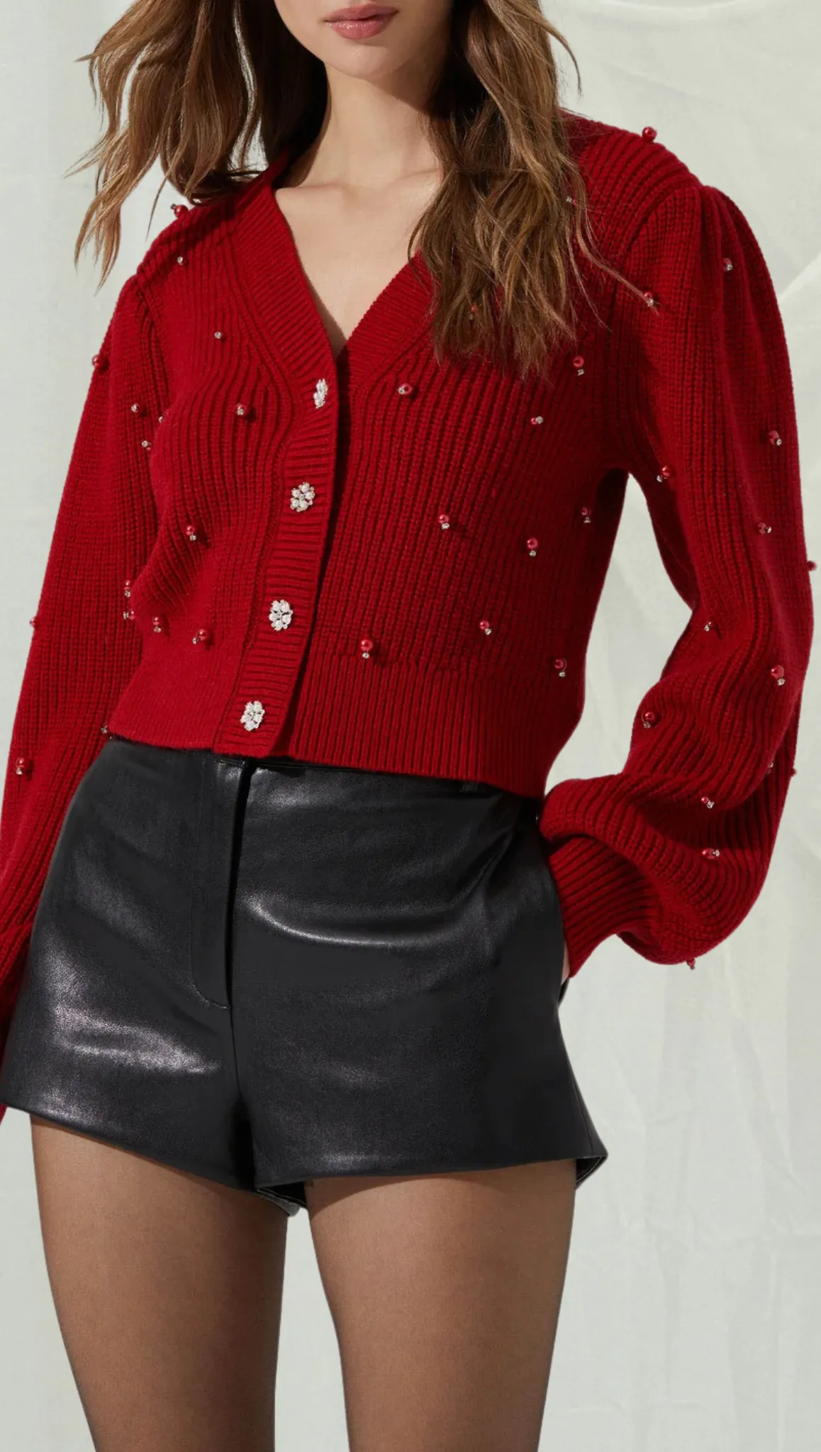 Delsie Cardigan - Red