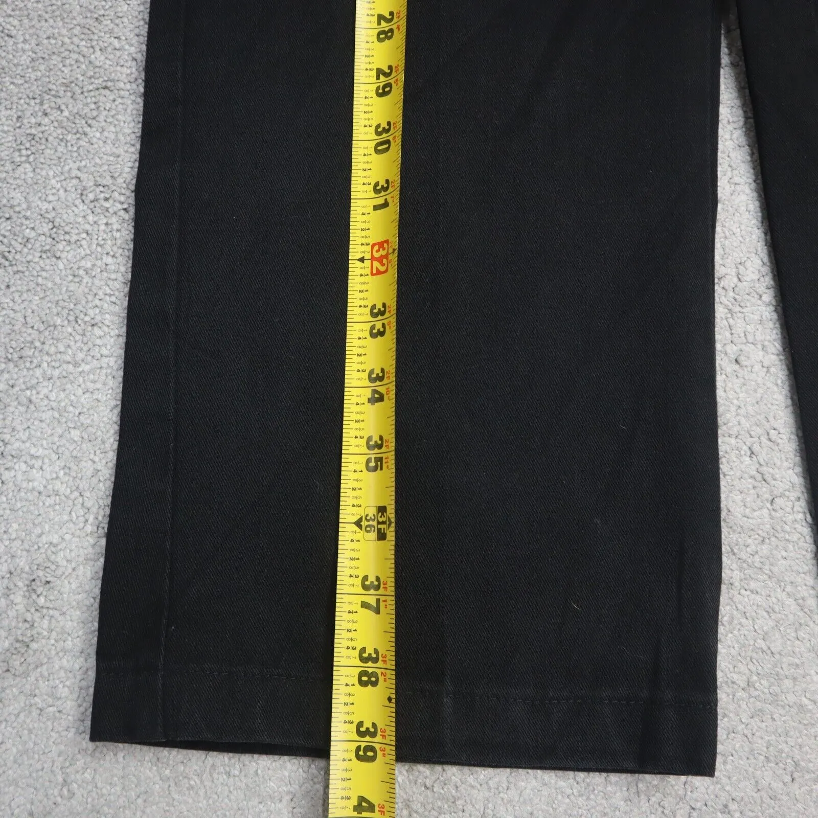Dickies CA#01095 Mens Chino Pants Original Fit Wide Leg Mid Rise Black SZ 36X30
