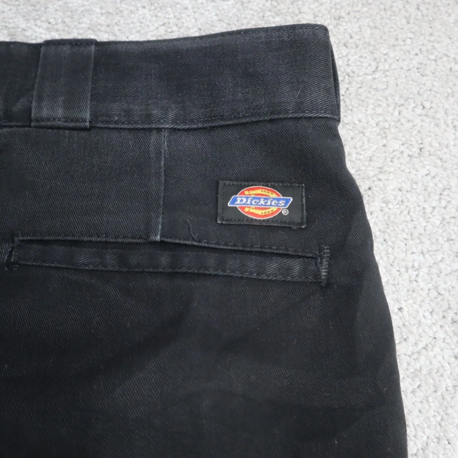 Dickies CA#01095 Mens Chino Pants Original Fit Wide Leg Mid Rise Black SZ 36X30